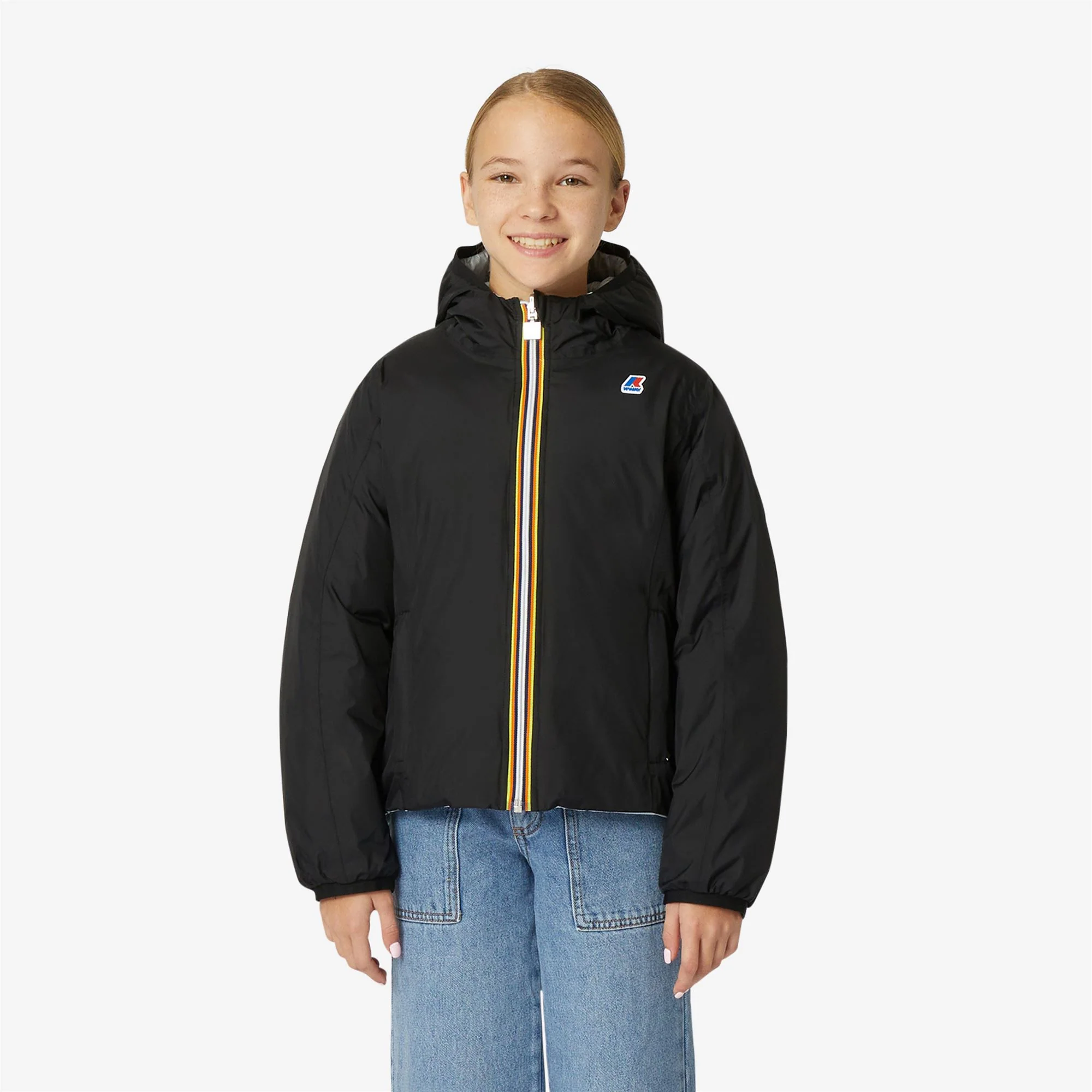 P. LILY THERMO PLUS.2  REVERSIBLE - Jackets - Short - Girl - BLACK PURE-GREY LT - Image 4