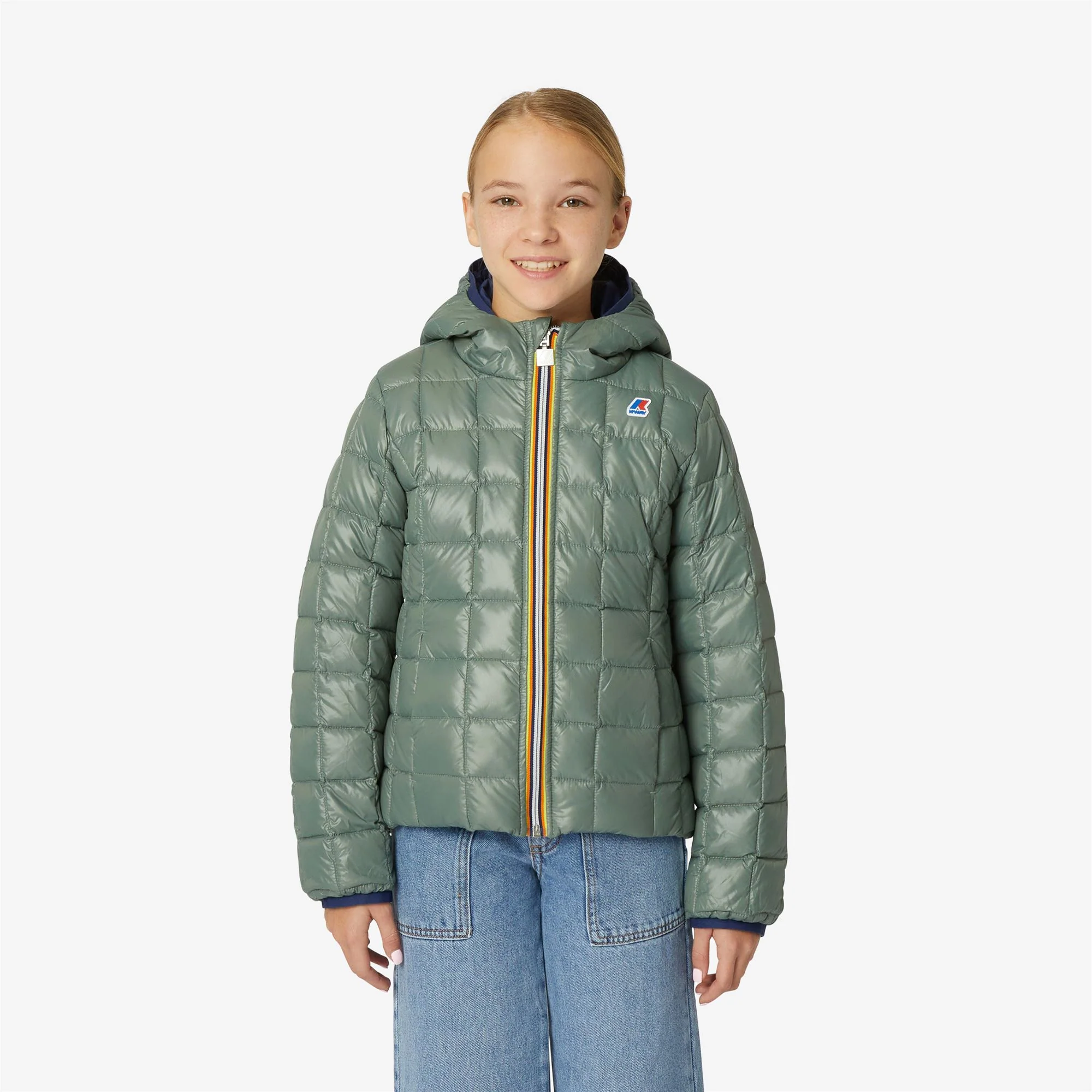 P. LILY THERMO PLUS.2  REVERSIBLE - Jackets - Short - Girl - BLUE MEDIEVAL-GREEN LAUREL - Image 3