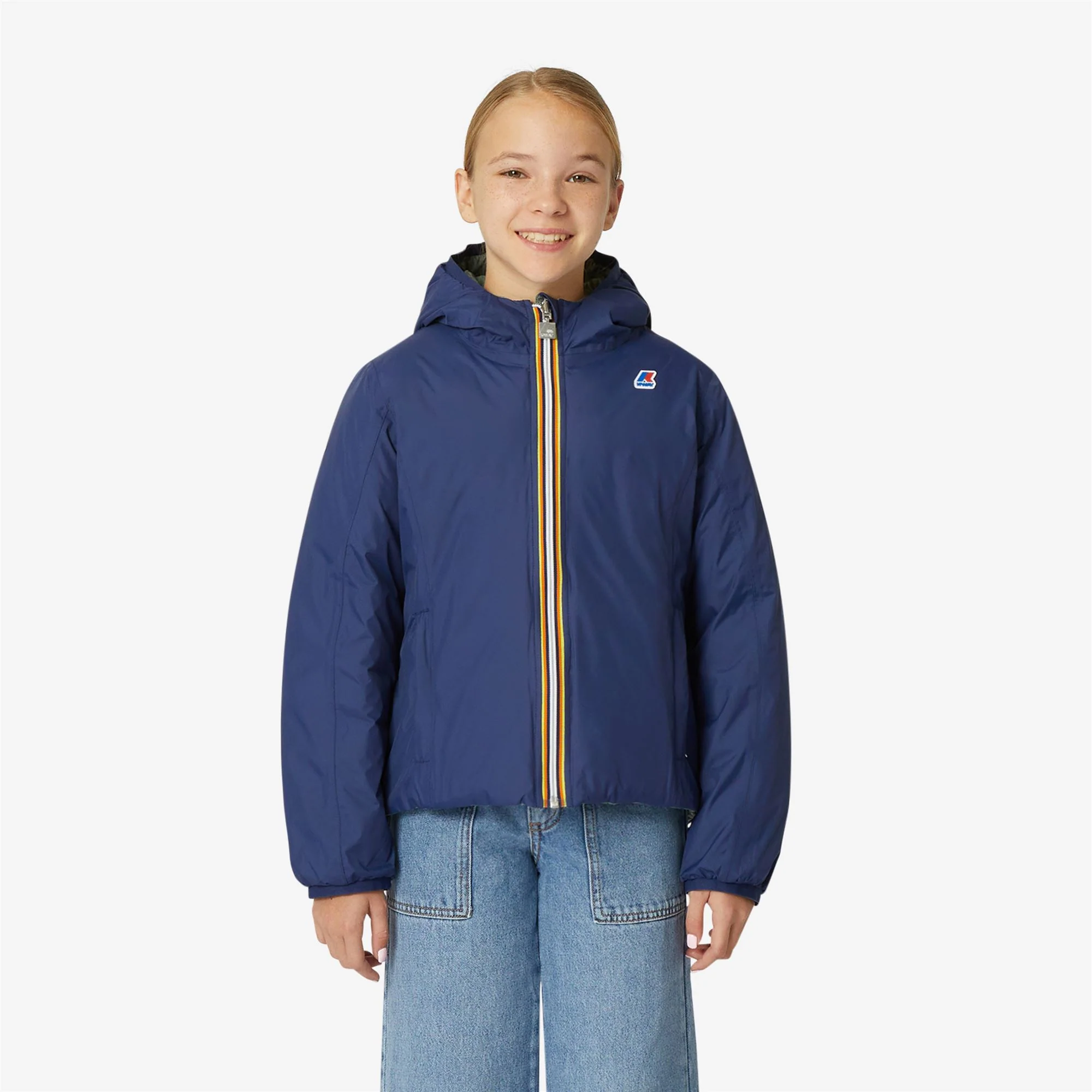 P. LILY THERMO PLUS.2  REVERSIBLE - Jackets - Short - Girl - BLUE MEDIEVAL-GREEN LAUREL - Image 4