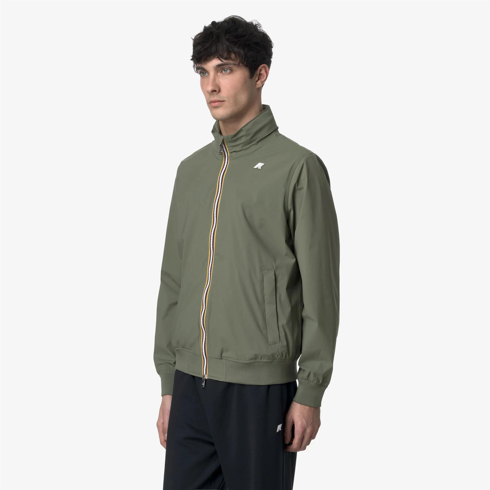 AMAURY  STRETCH NYLON JERSEY - Jackets - Short - Man - GREEN LICHEN - Image 4